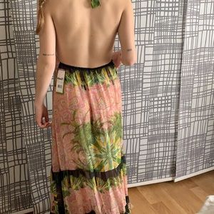 Nicole Miller flower maxi dress